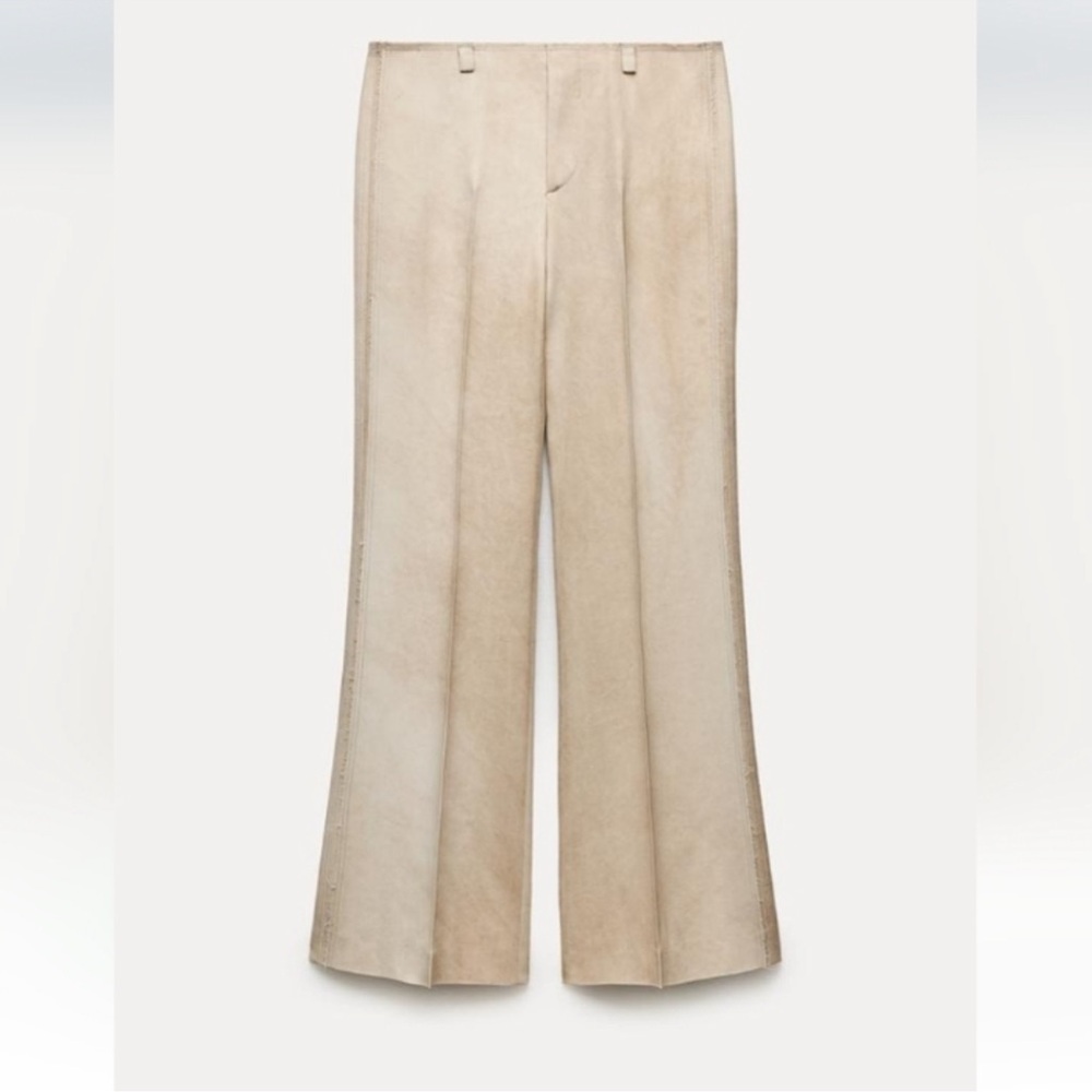 Zara ZW Collection Frayed Waist Flare Pant